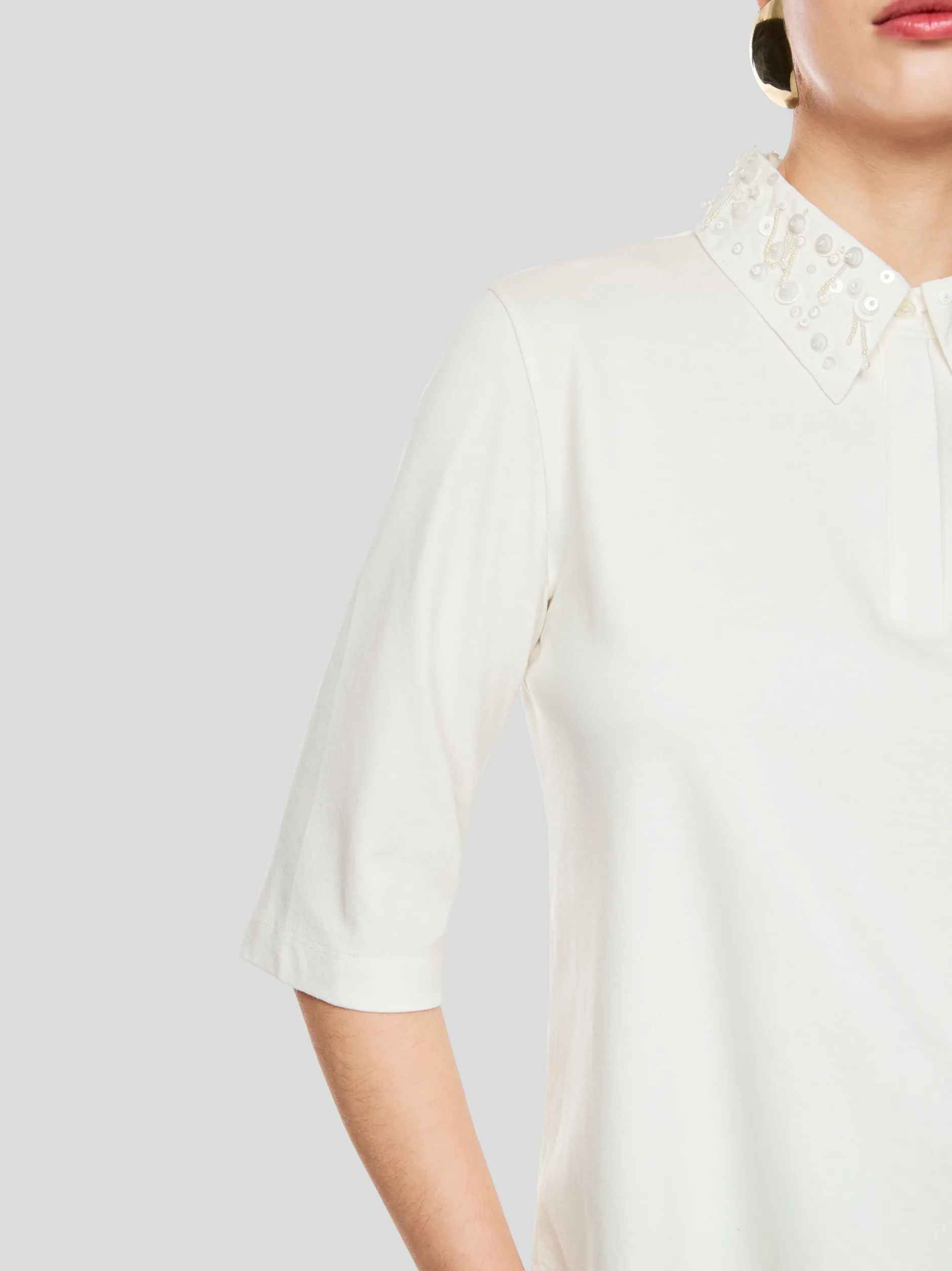 Marc Cain Damen Poloshirt in weiß