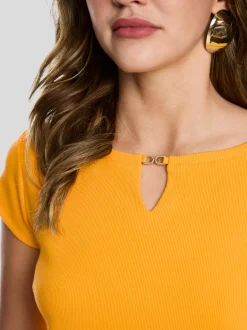 Marc Cain Damen T-Shirt in gold