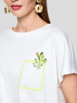 Marc Cain Damen T-Shirt in weiß