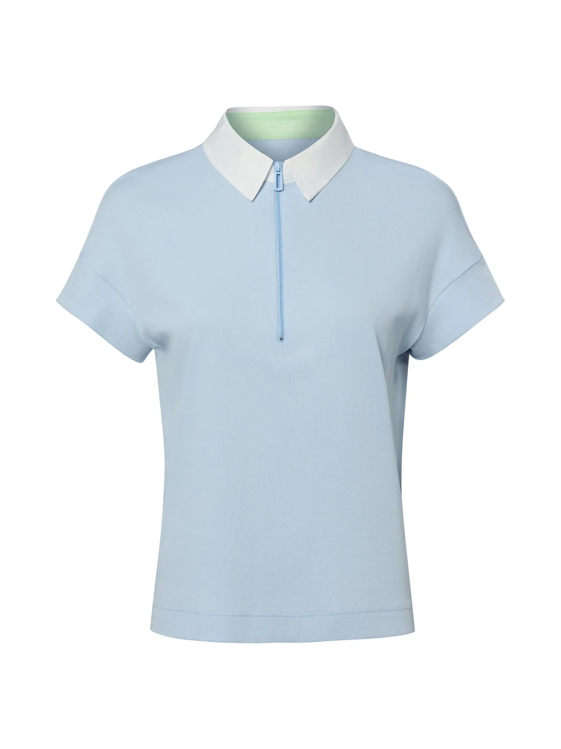 Marc Cain Sports Damen Poloshirt in hellblau weiß