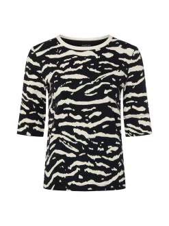Marc Cain Sports Damen T-Shirt in schwarz weiß