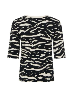 Marc Cain Sports Damen T-Shirt in schwarz weiß