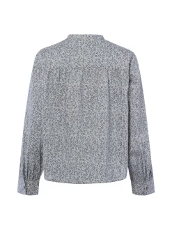 Marc O'Polo Damen Hemdbluse in hellgrau mehrfarbig