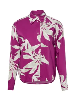 Marc O'Polo Damen Hemdbluse in himbeer lind