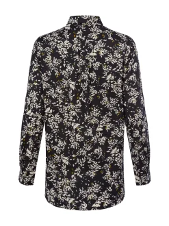Marc O'Polo Damen Hemdbluse in schwarz ecru