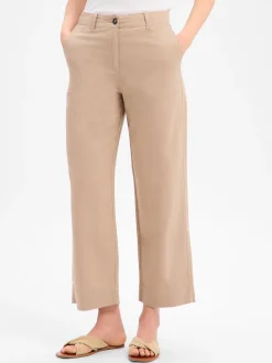 Marc O'Polo Damen Hose in beige - Länge: verkürzt