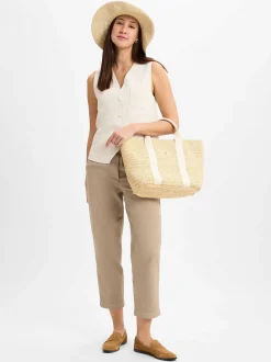 Marc O'Polo Damen Hose mit Leinenanteil in beige