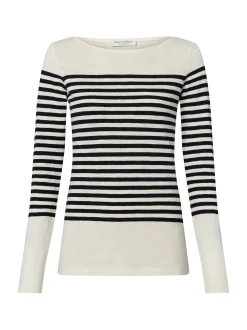 Marc O'Polo Damen Langarmshirt in ecru schwarz