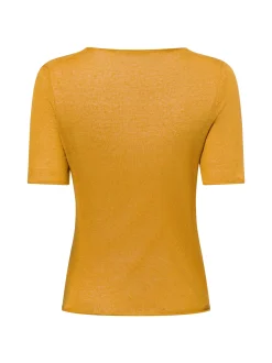 Marc O'Polo Damen Leinen T-Shirt in gelb