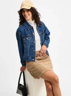 Marc O'Polo Damen Minirock in camel - Länge: kurz