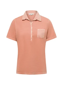 Marc O'Polo Damen Poloshirt in aprikot - Ärmel: kurzarm