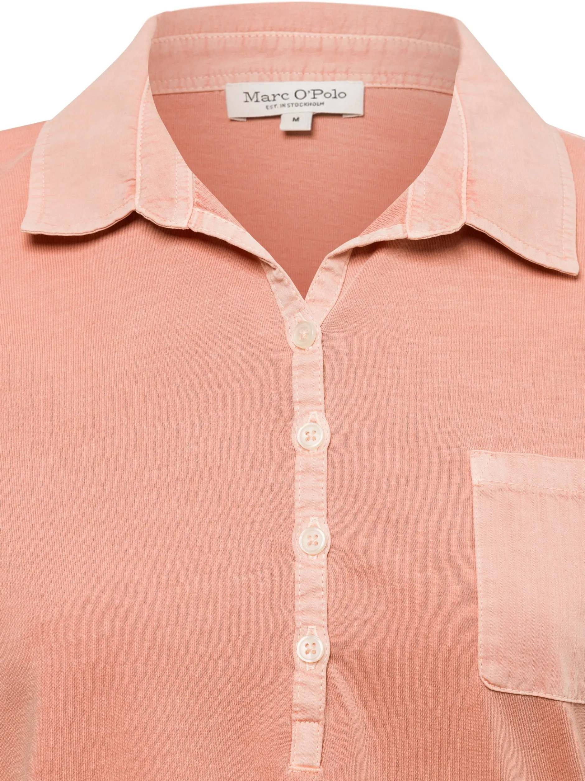 Marc O'Polo Damen Poloshirt in aprikot - Ärmel: kurzarm