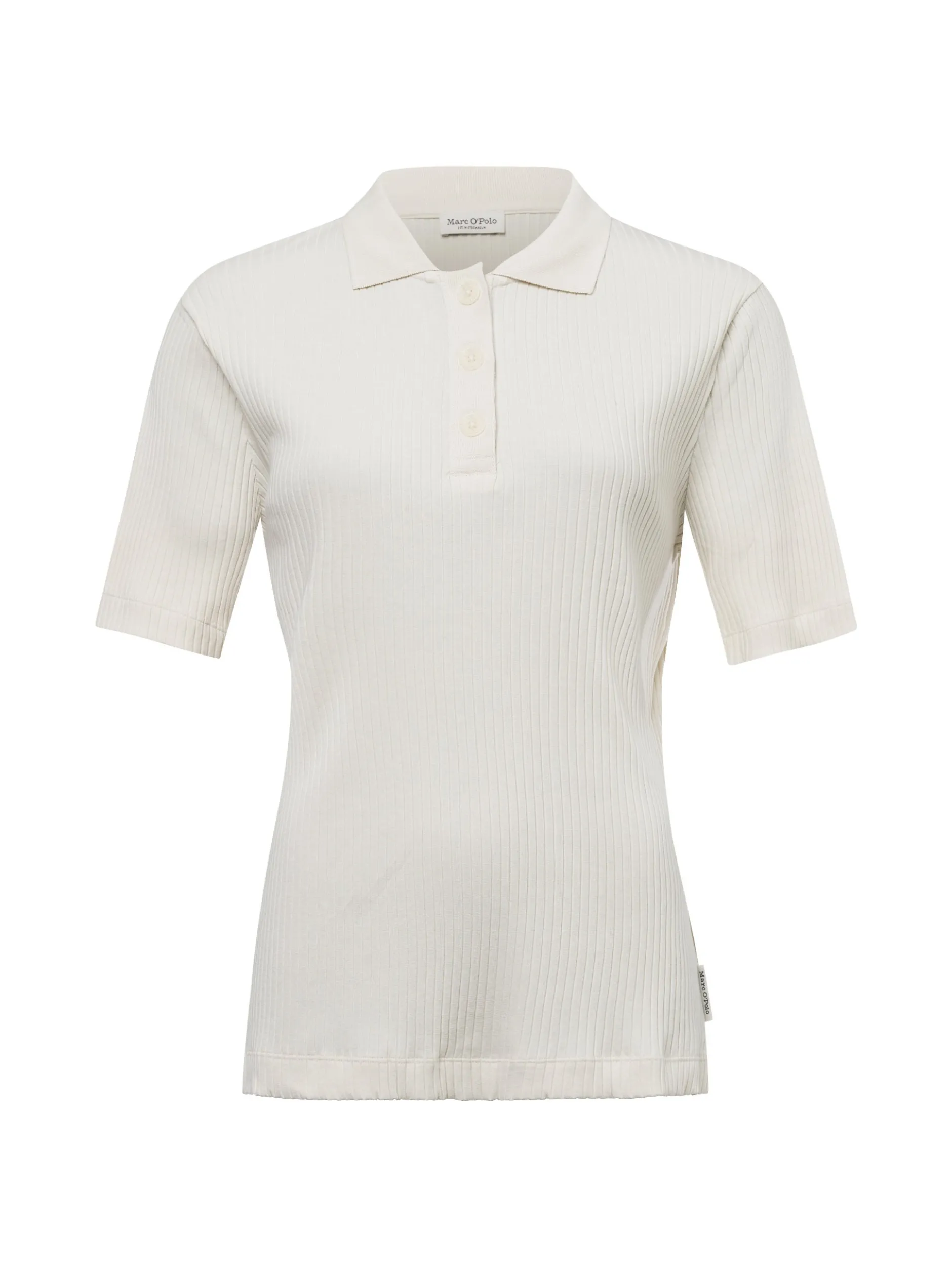 Marc O'Polo Damen Poloshirt in ecru - Ärmel: kurzarm