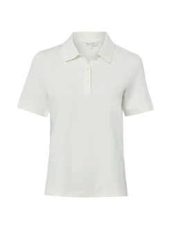 Marc O'Polo Damen Poloshirt in ecru - Ärmel: kurzarm