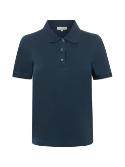 Marc O'Polo Damen Poloshirt in marine - Ärmel: kurzarm