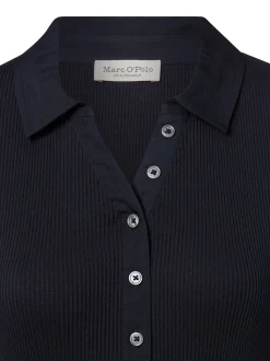 Marc O'Polo Damen Poloshirt in marine - Ärmel: kurzarm