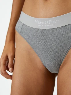 Marc O'Polo Damen Slip - Iconic Rib in grau
