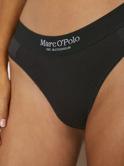 Marc O'Polo Damen Slip - Iconic Rib in schwarz