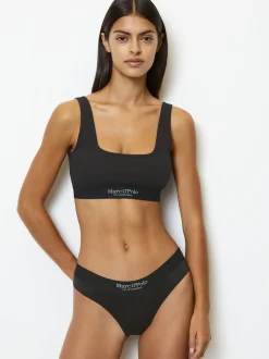 Marc O'Polo Damen Slip - Iconic Rib in schwarz