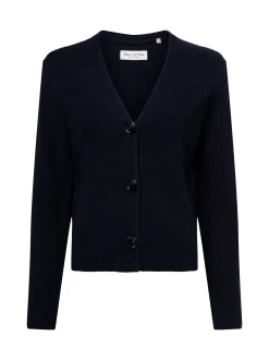 Marc O'Polo Damen Strickjacke in marine - Ärmel: langarm