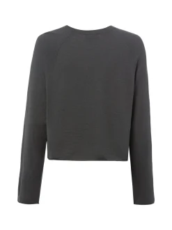 Marc O'Polo Damen Strickjacke mit Leinen in anthrazit