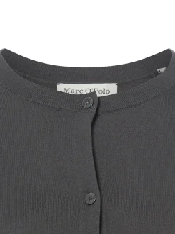 Marc O'Polo Damen Strickjacke mit Leinen in anthrazit