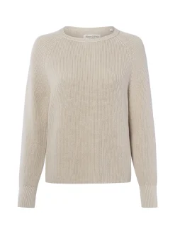 Marc O'Polo Damen Strickpullover in hellgrau
