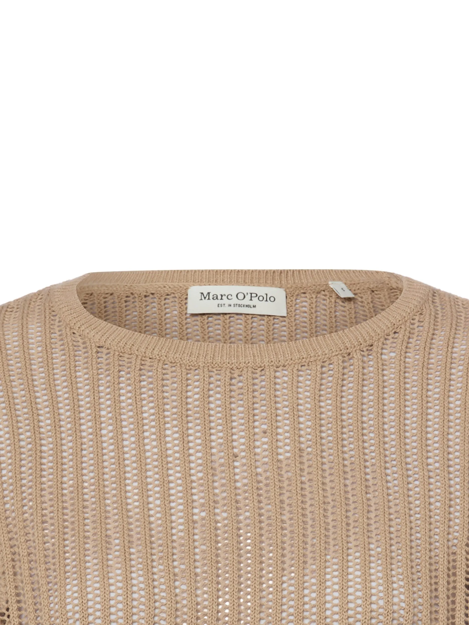 Marc O'Polo Damen Strickshirt mit Leinen-Anteil in melange