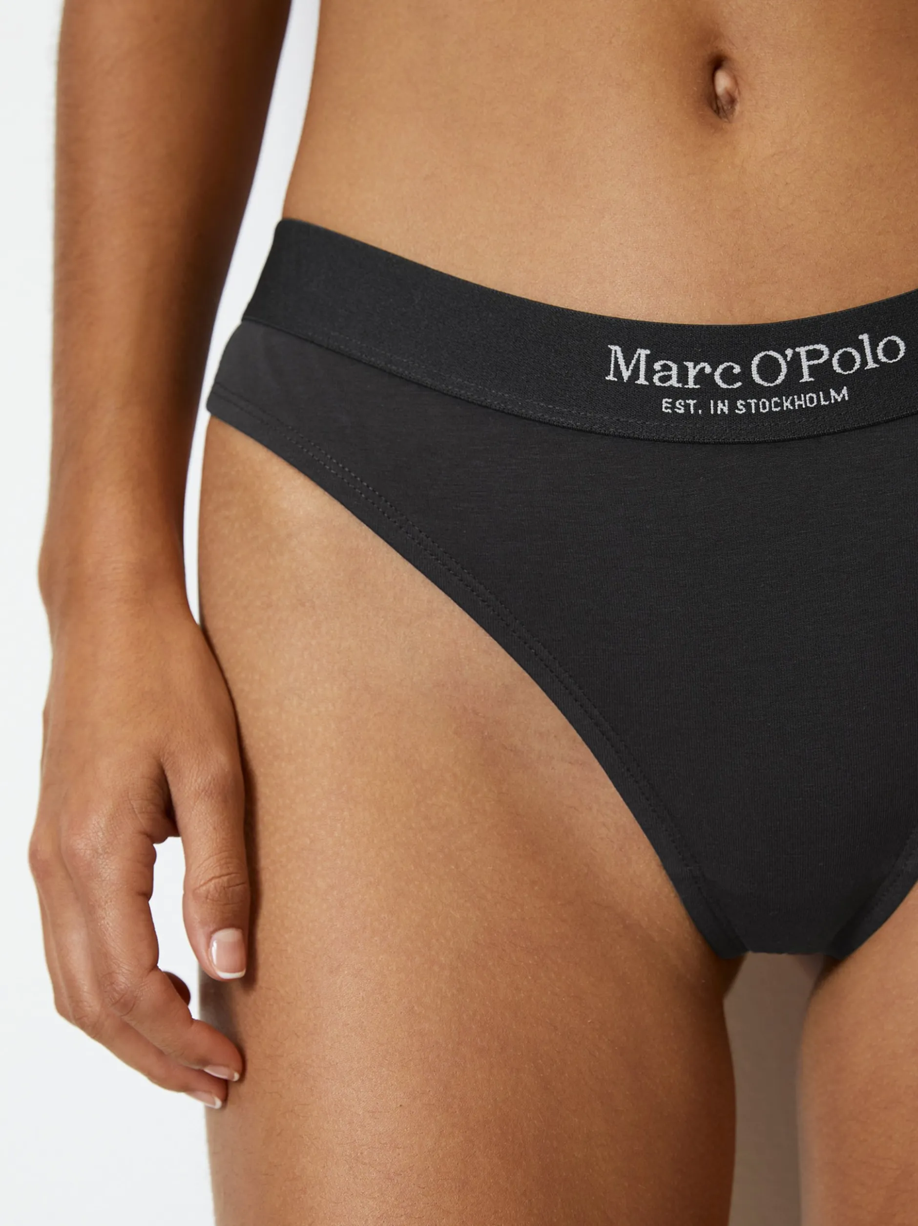 Marc O'Polo Damen String - Essentials in schwarz