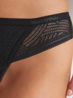 Marc O'Polo Damen String - Timeless Lace in schwarz