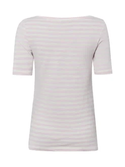 Marc O'Polo Damen T-Shirt in rosa weiß - Ärmel: kurzarm