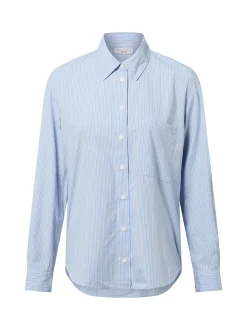 Marc O'Polo Denim Damen Hemdbluse in hellblau weiß