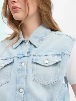 Marc O'Polo Denim Damen Jeansweste in bleached