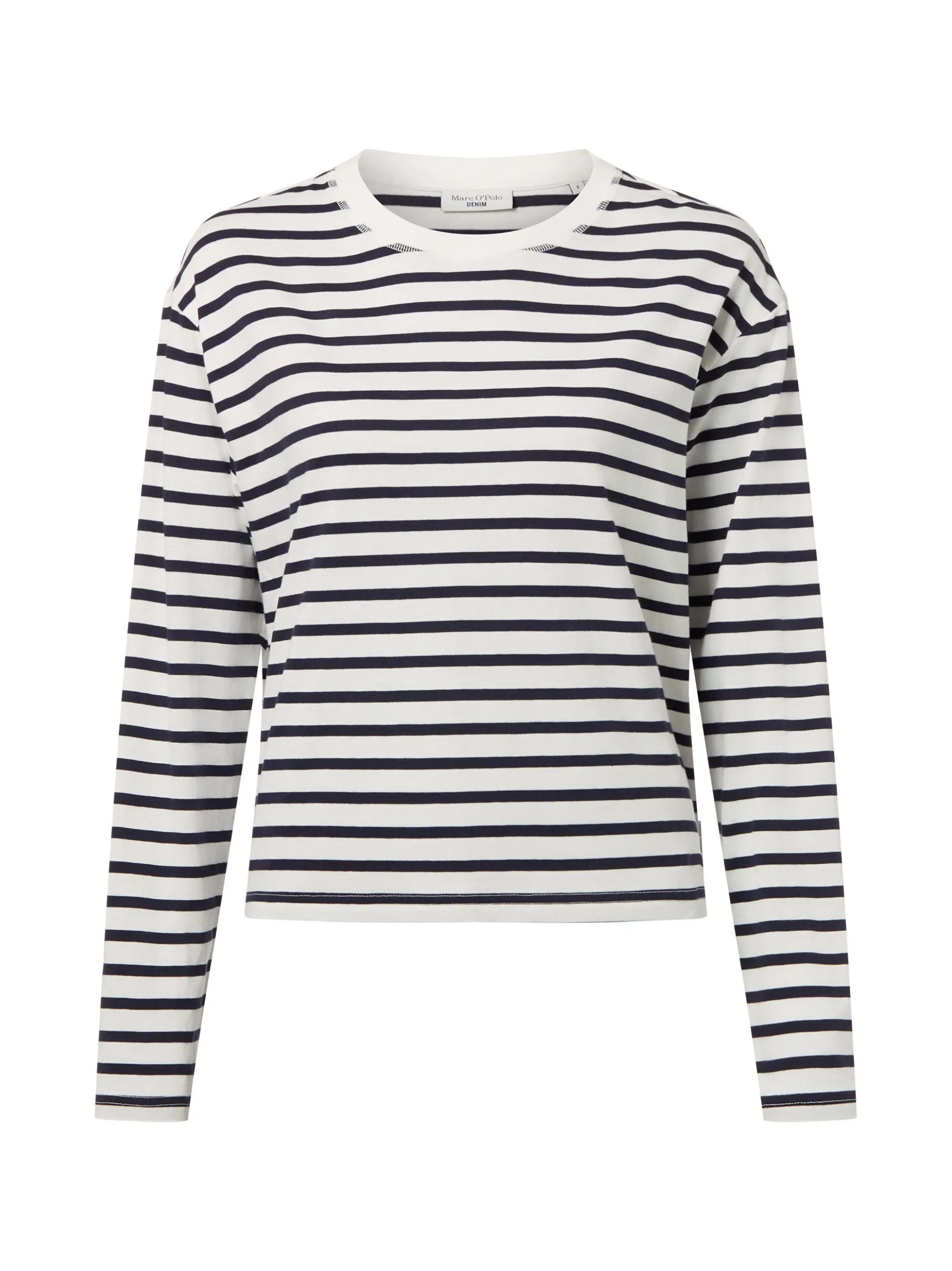 Marc O'Polo Denim Damen Langarmshirt in weiß schwarz