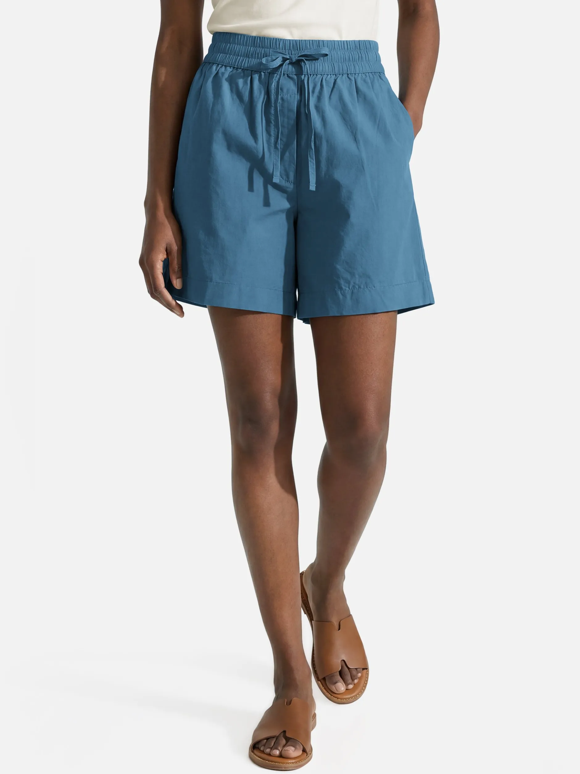 Marc O'Polo Denim Damen Shorts in indigo - Länge: kurz
