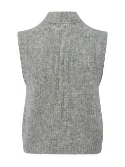 Marc O'Polo Denim Damen Strickweste mit Alpaka-Anteil in grau