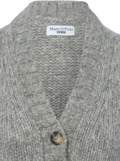 Marc O'Polo Denim Damen Strickweste mit Alpaka-Anteil in grau