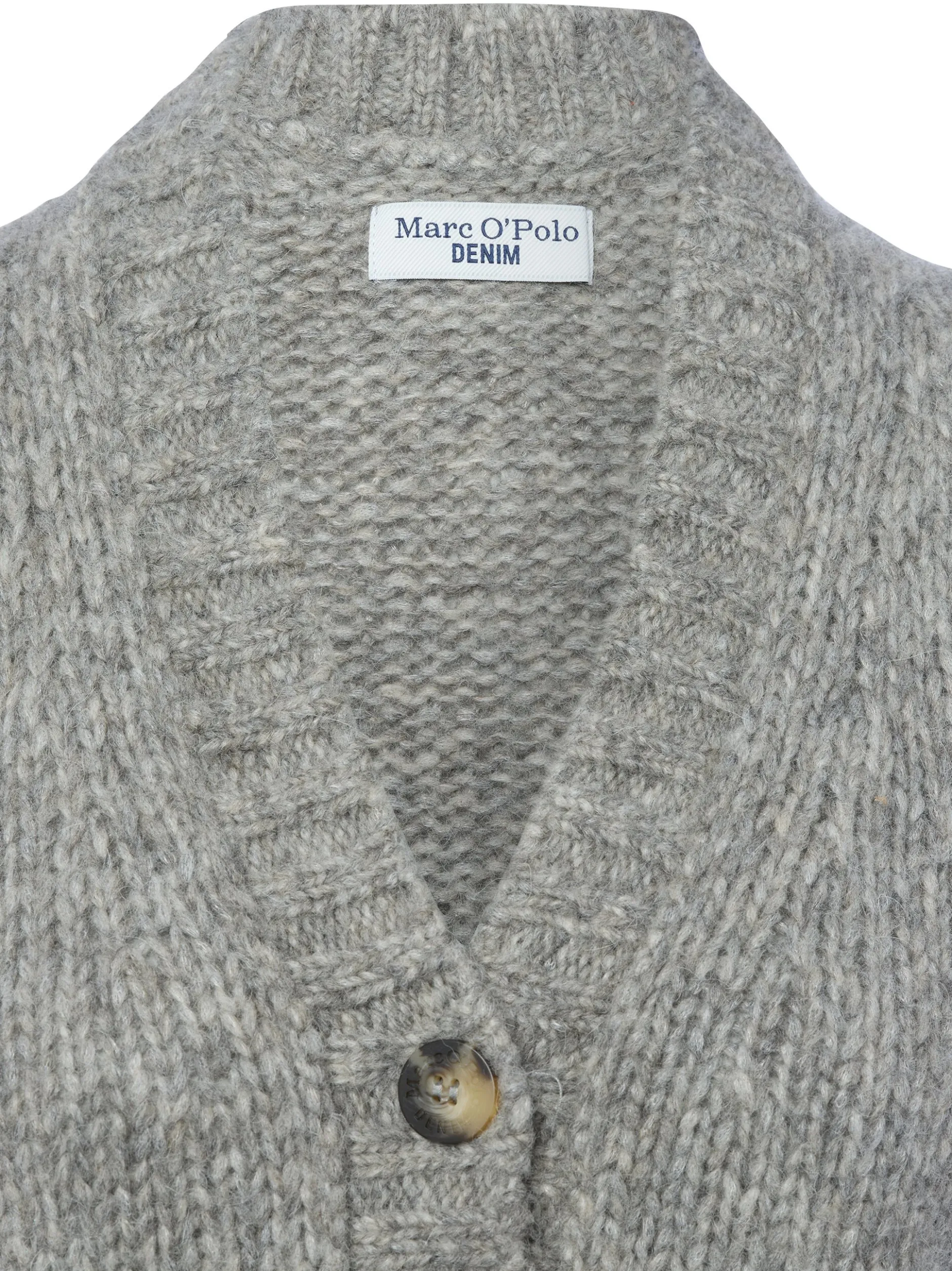 Marc O'Polo Denim Damen Strickweste mit Alpaka-Anteil in grau