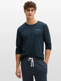 Marc O'Polo Herren Longsleeve - Mix N Match in blau