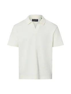 Marc O'Polo Herren Poloshirt in ecru - Ärmel: kurzarm
