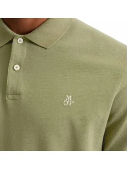Marc O'Polo Herren Poloshirt in grün - Ärmel: kurzarm