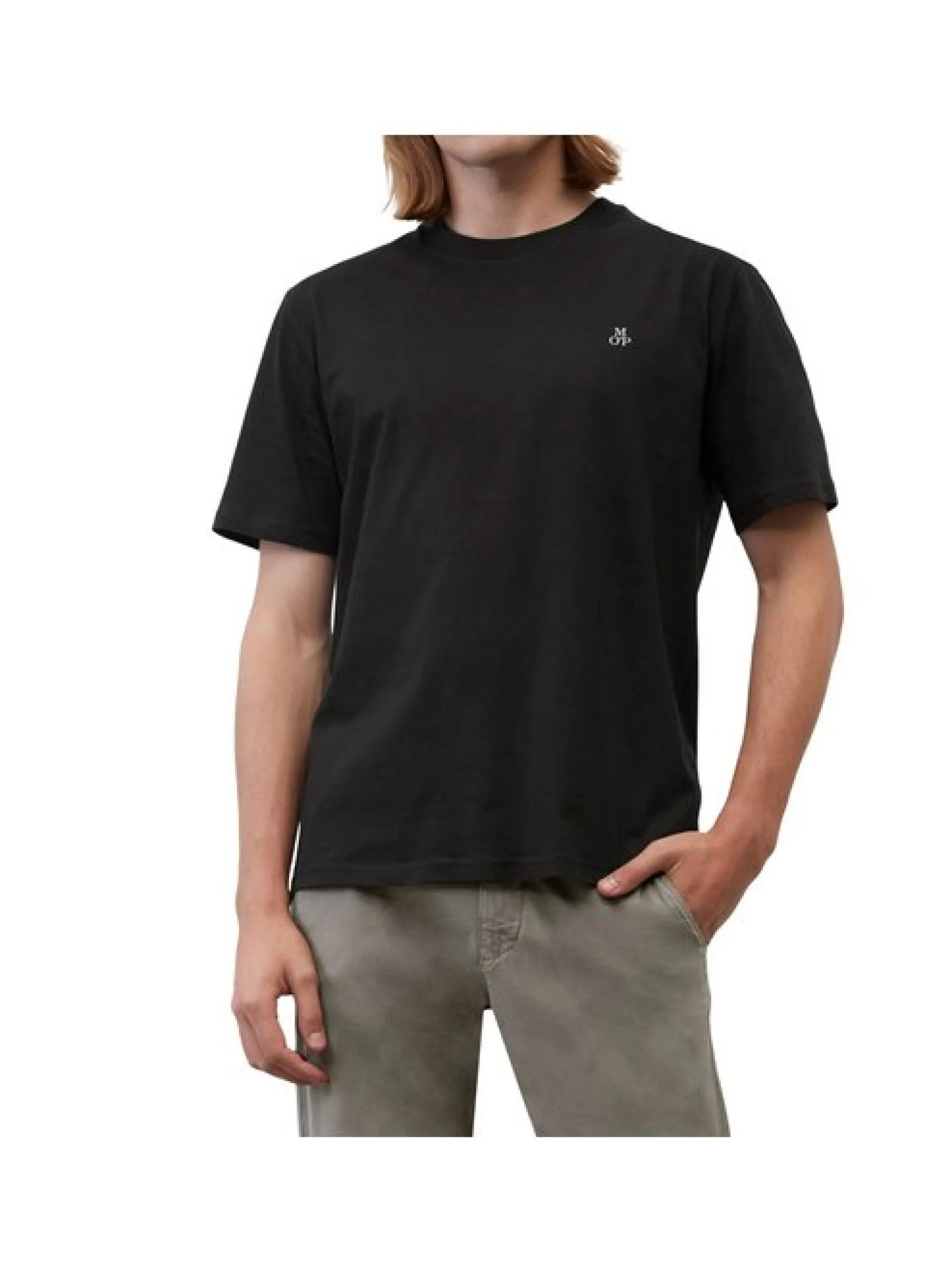 Marc O'Polo Herren T-Shirts im 2er-Pack in schwarz