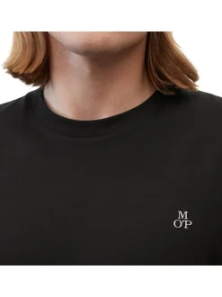 Marc O'Polo Herren T-Shirts im 2er-Pack in schwarz