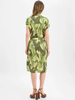 Marie Lund Collection Damen Blusenkleid in erbse ecru