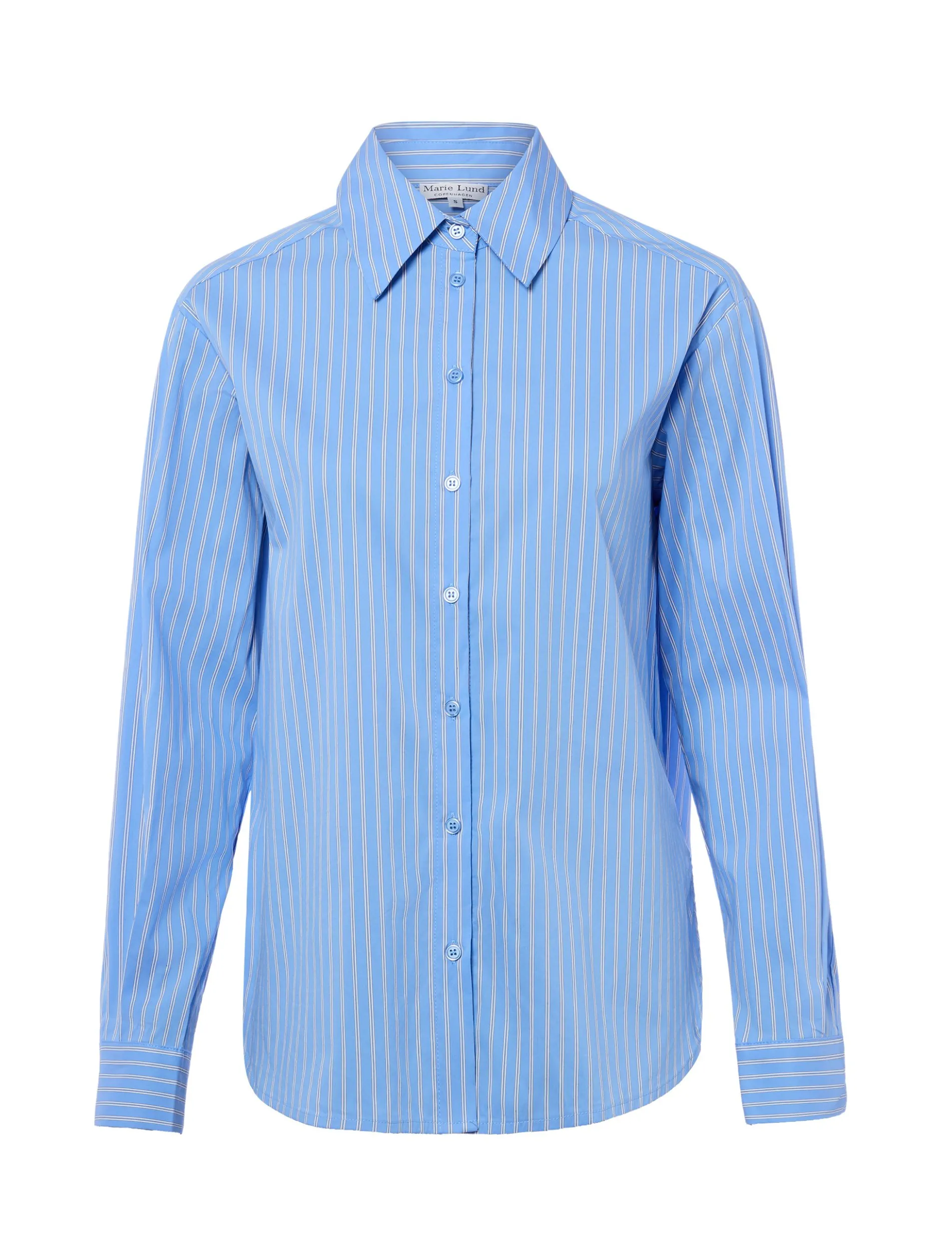 Marie Lund Collection Damen Hemdbluse in blau weiß