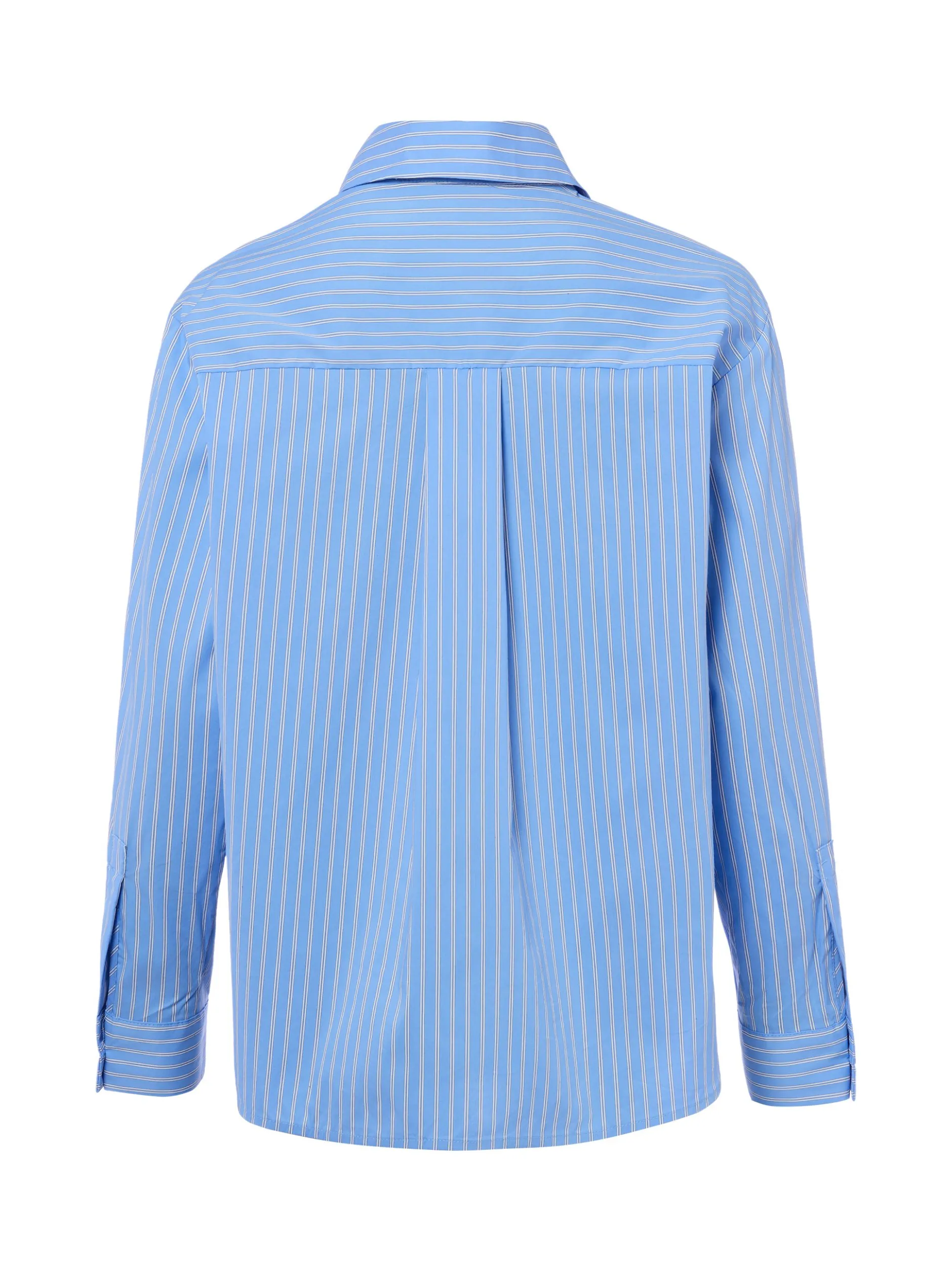 Marie Lund Collection Damen Hemdbluse in blau weiß
