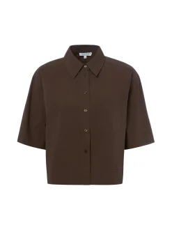 Marie Lund Collection Damen Hemdbluse in schoko