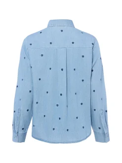 Marie Lund Collection Damen Jeansbluse in hellblau