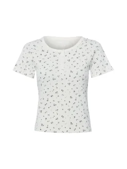 Marie Lund Collection Damen T-Shirt in ecru schwarz