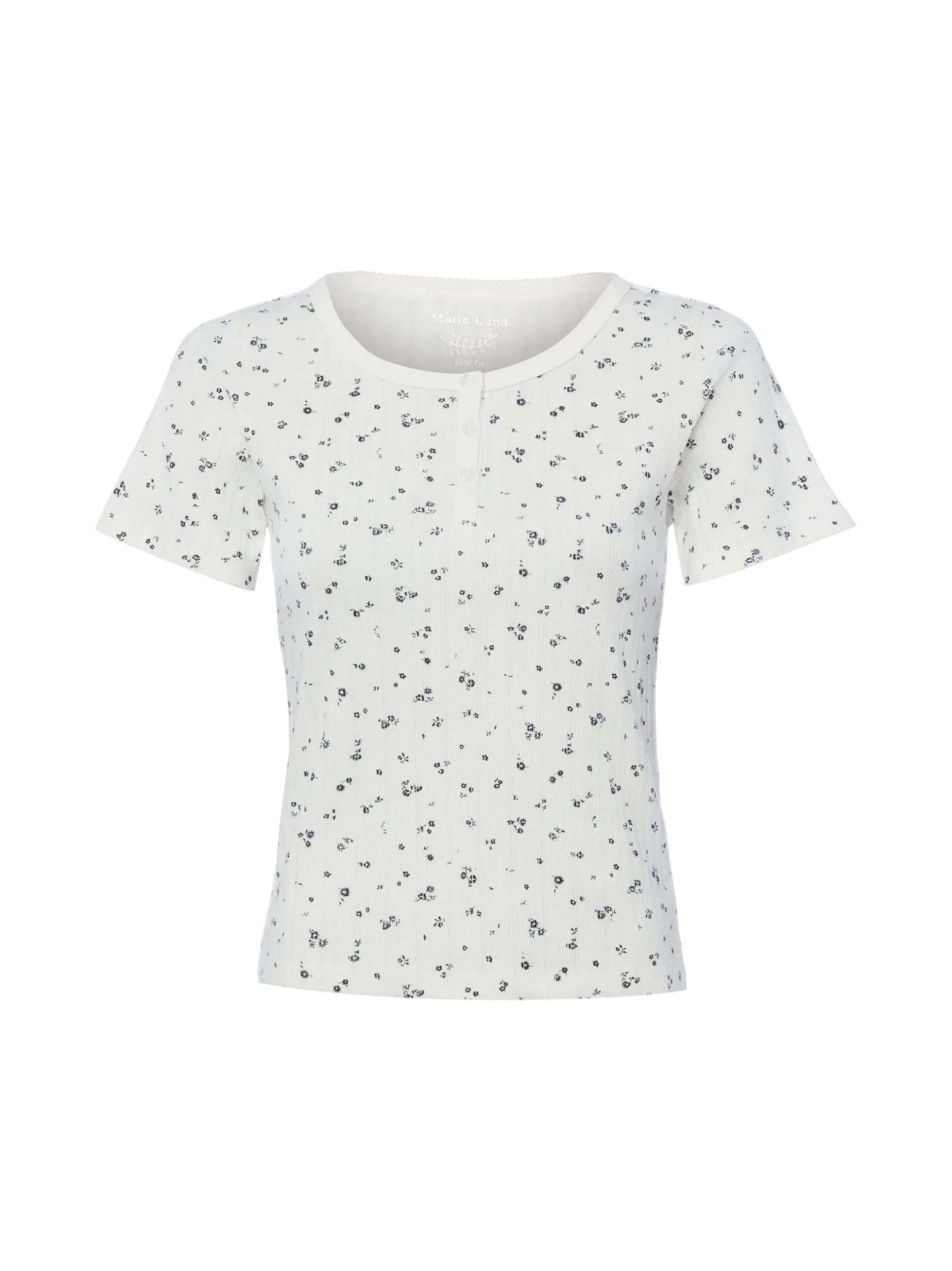 Marie Lund Collection Damen T-Shirt in ecru schwarz